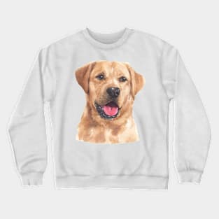 Cute Labrador Retriever Watercolor Art Crewneck Sweatshirt